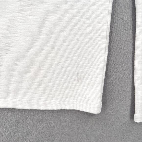 ENZA COSTA Textured Knit Crew Neck Top Womens Medium White Long Sleeve Shirt NEW - Picture 16 of 16